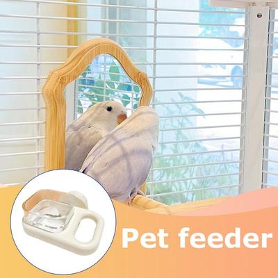 Parakeet Food Dish Portable Bird Feeding Dish Cups Chinchilla Cage Accessories Watering Supplies Water Bowls with Clamp for