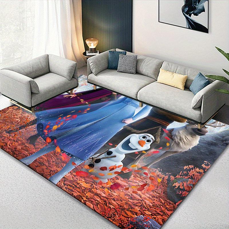1pc Frozen Carpet Area Rug, Bedroom, and Playroom Durable, Stain-Resistant, and Easy To Clean, Living Room