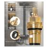 2Pcs Brass & Ceramic Valves Cartridges Replacement 45882000 Simple Installs for Hot & Cold Water Faucets Easy To Install