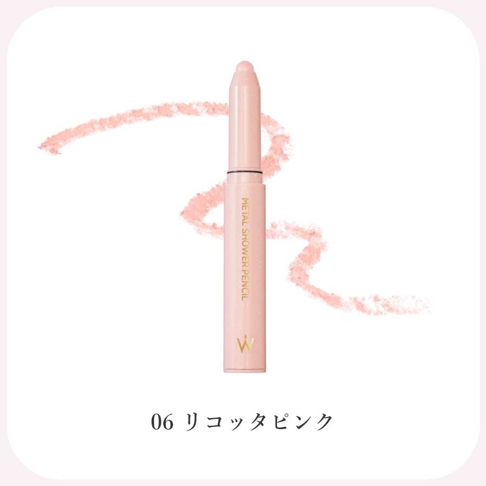Wonjungyo Metal Shower Pencil 06 Ricotta Pink Bag Makeup Glitter Eyeshadow Pearl [Official] 1.6g / Under-eye