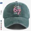 Pc Pink Color Painted Number Cm Baseball Cap I Was  Now IM Cm Text Stars Hearts Rainbow Decoration Graduati