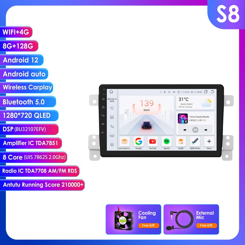 

Hizpo Intelli1280*720 Экран Android Для Suzuki Grand Vitara 3 2005-2015 Автомагнитола Мультимедийный Плеер Navi 2Din Стерео Carplay Головное Устройство Аудио S8 8Core 8G 128G