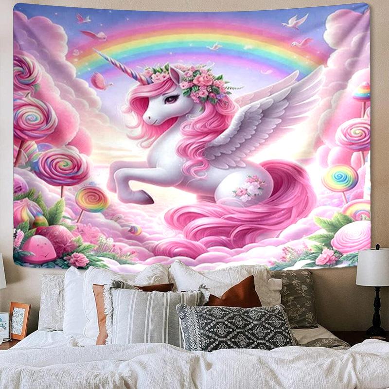 Magical Unicorn Fantasy Tapestry Room Decoration Wall Hanging for Living Room Bedroom, dormitory, Birthday and Christmas gifts