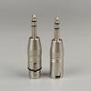 1/2Pcs 6.5Mm Stereo 1/4" Trs Male To Xlr 3Pin Female & Male Stereo Balanced Audio Connectors 1/4 Inch Trs To Xlr Adapter Set