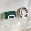 Japanese U-Shaped Suction Cup Sink Sponge Rack: Multi-functional Kitchen & Bathroom Storage.