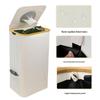 Foldable Bamboo Oxford Cloth Recycling Basket with Lid and Inner Bag