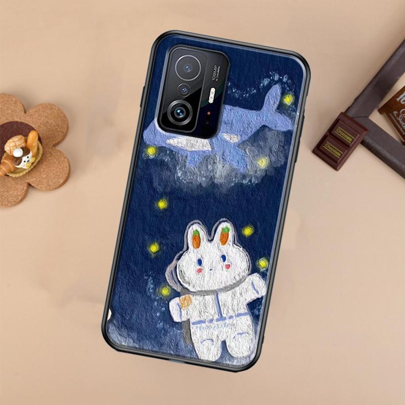 Kawaii Bears Rabbit Oil Painting Case For Xiaomi 14T 11T 12T 13T Pro 13 14 Ultra POCO X7 Pro X3 X5 F3 F5 F6 M6 X6 Pro Cover
