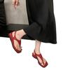Pointed French niche Korean wedge heel strap open-toed sandals women's 2025 new summer fashion skirt Roman shoes