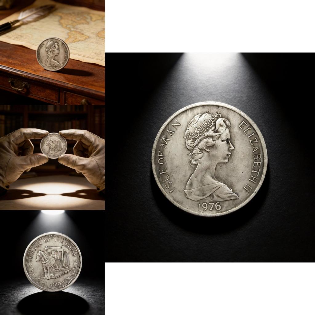 Elizabeth Ii Manx Silver Coin With Antique Finish For Collectors And Decor