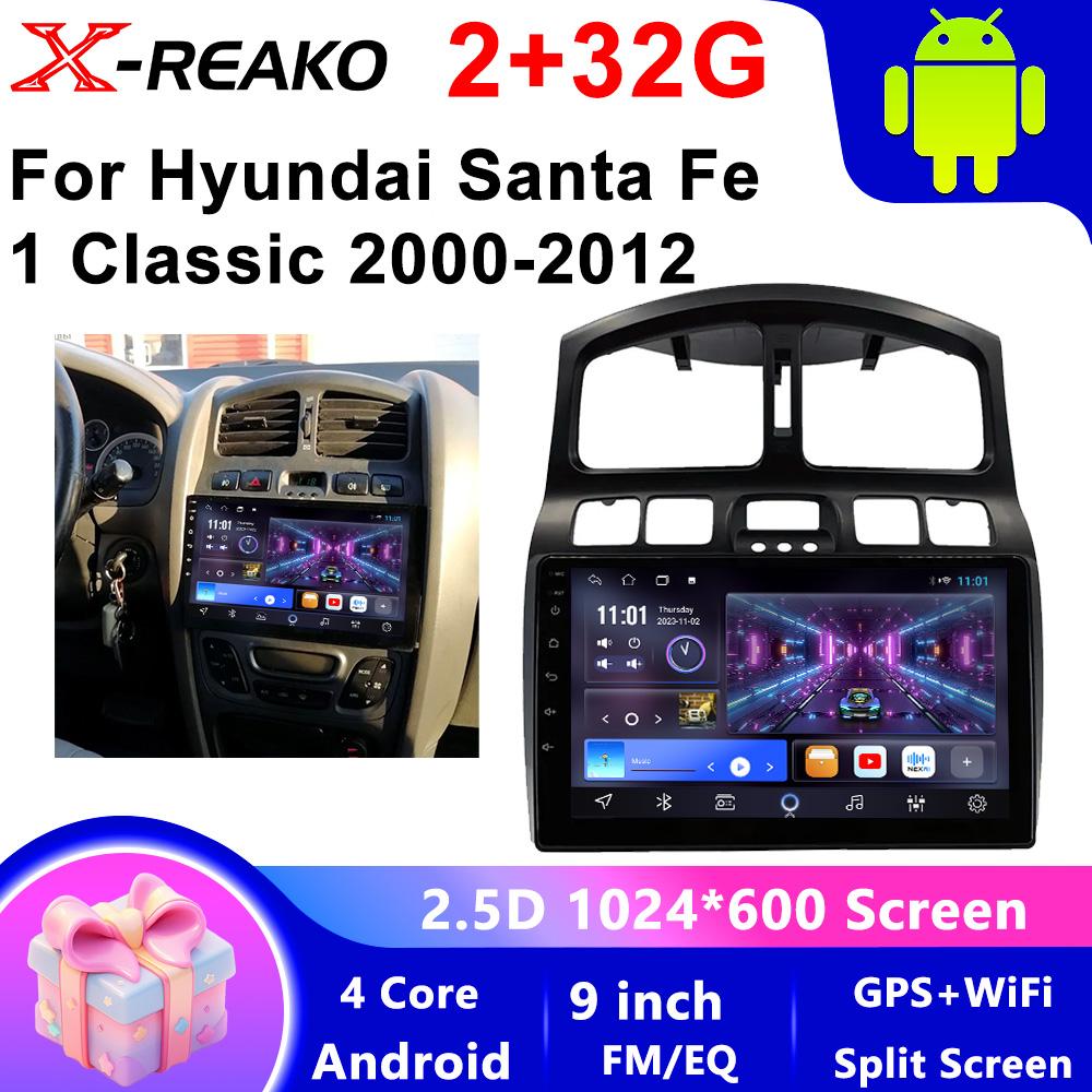 

Автомобильное радио навигация мультимедиа беспроводной Bluetooth Carplay стерео сенсорный экран 4G Android для Hyundai Santa Fe SM 2000-2012 4 core 2GB+32GB CP