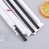 100Pcs Black Flexible Plastic Drinking Straws Single Piece Paper Packaging Rietjes for Party Kitchen Beverage Use