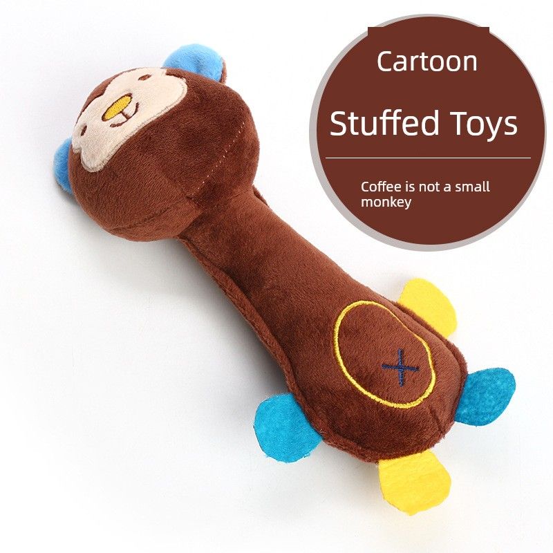 

Плюшевый Устойчивый к Укусам Молярный Корги Собака Маленьких и Средних Размеров Stuffed Coffee Monkey