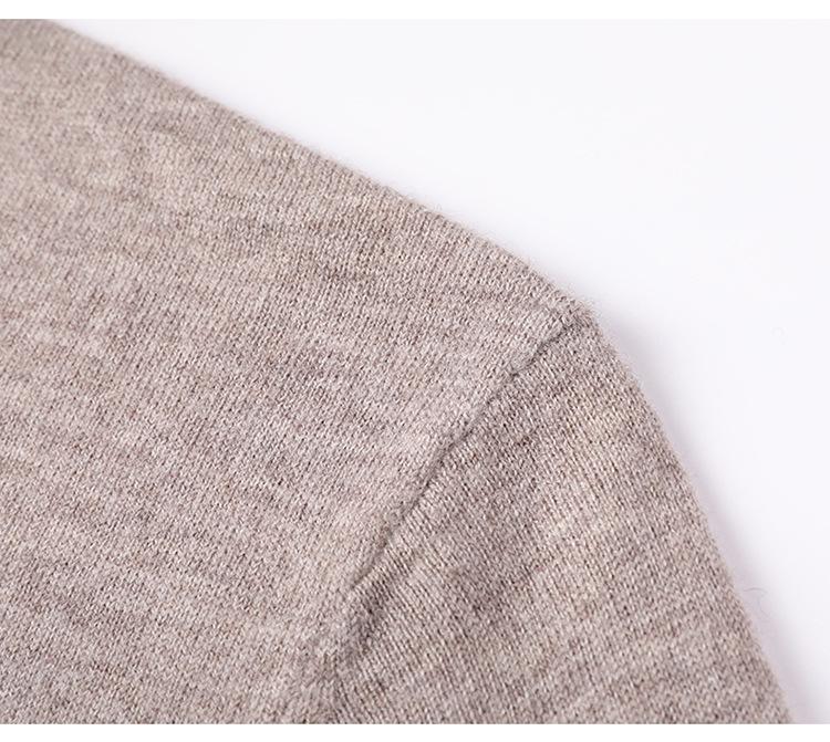 Men's Medium-Thick Solid Color Worsted Wool Turtleneck Sweater