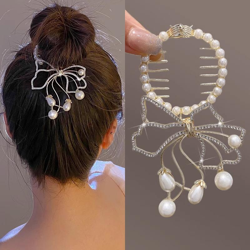 Schmetterling Zirkon Quaste Haar Klaue Elegante Süße Frauen Pferdeschwanz Halter Haarnadeln Mode Mädchen Schmuck Zubehör