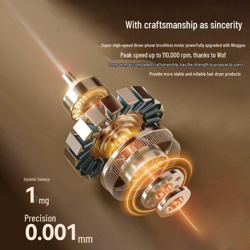 High-Speed Ionic Hair Dryer with Brushless Motor, 110,000 RPM