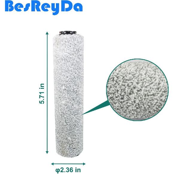 4 Sets iFloor 3 Replacement HEPA Filter and Brush Rolls Compatible with iFloor 3 and Floor One S3 Cordless Wet Dry Vacuum Cleaner