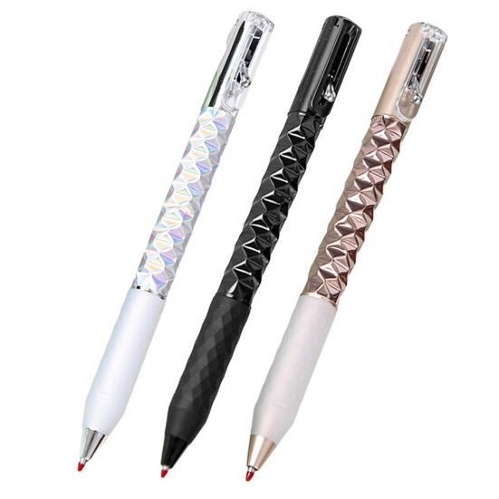 

Geometric Deformation Gel Pen 0.5mm Fine Point Writing Pen with Silicone Grip Quick Dry Black Ink Pen Stationery