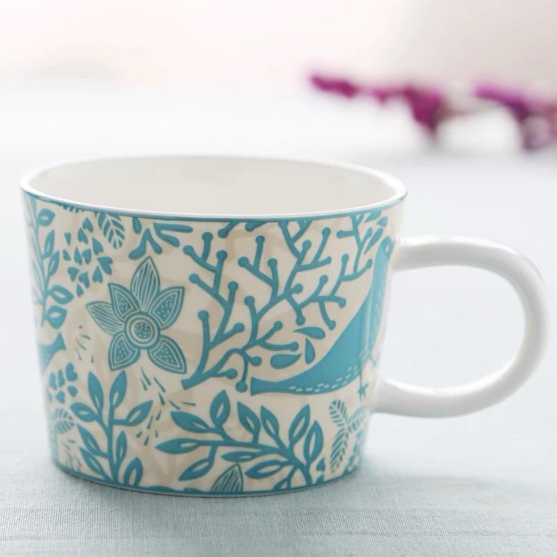 Mug Bone Porcelain Light Luxury High End Sense   Personalized Oil Painting Style Mug Sea Anemone Dandelion Water Cup Home Use