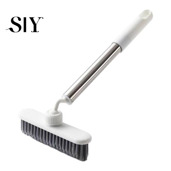 Horizontal Vertical Switch Brush Crevice with Extended Handle Universal Rotation Design Waist Friendly Cleaning Tool V-Shaped Dense Bristles Stubborn