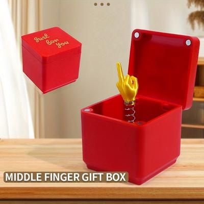 Funny Middle Finger Pop-Up Box Gag Gift Novelty Christmas Prank Toy
