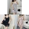 Silk Sleepwear Women Summer Sleeveless Nightdress With Chest Padding For Home Comfort