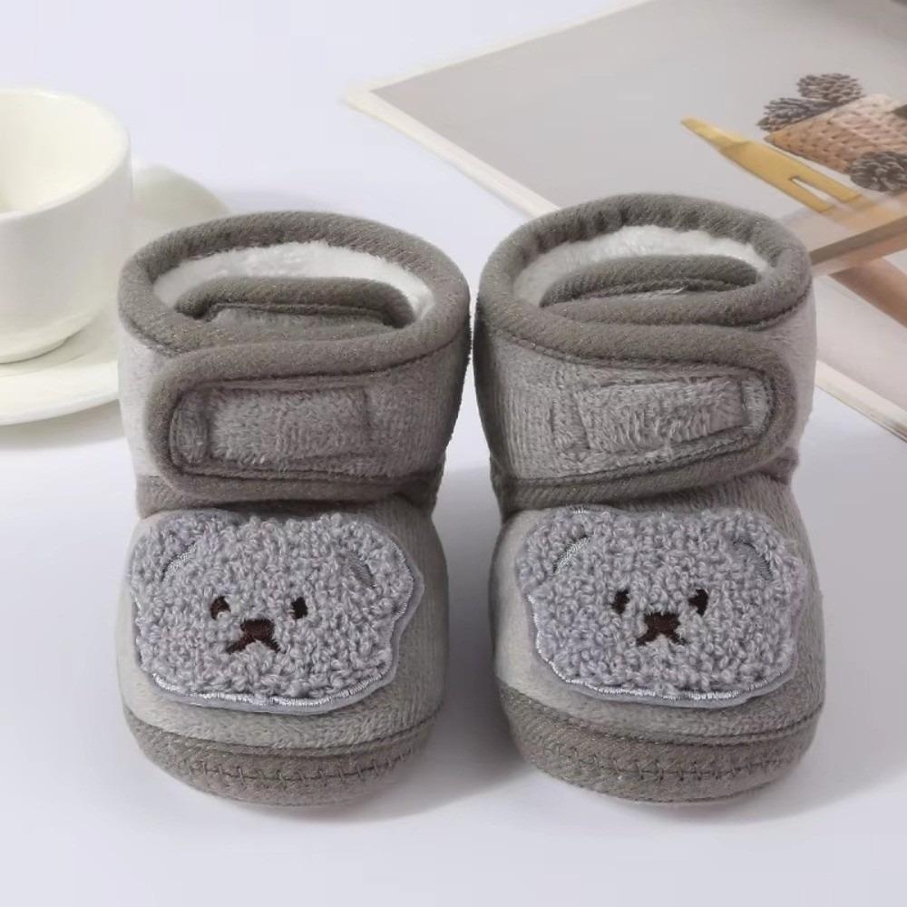 Winter Warm Slippers Cute Cartoon Bear Soft Infant Floor Socks Footwear Newborn Learning Walking Shoes Newborn Shoes