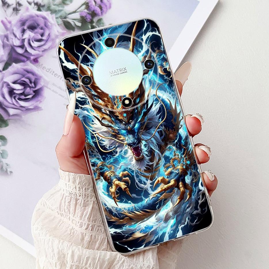 Für Honor Magic6 Lite Hülle HonorX9B ALI-NX1 Coole Drachenbemalte Abdeckung Weiche Silikonhülle Für Honor X9B Magic 6 Lite Fundas Coque