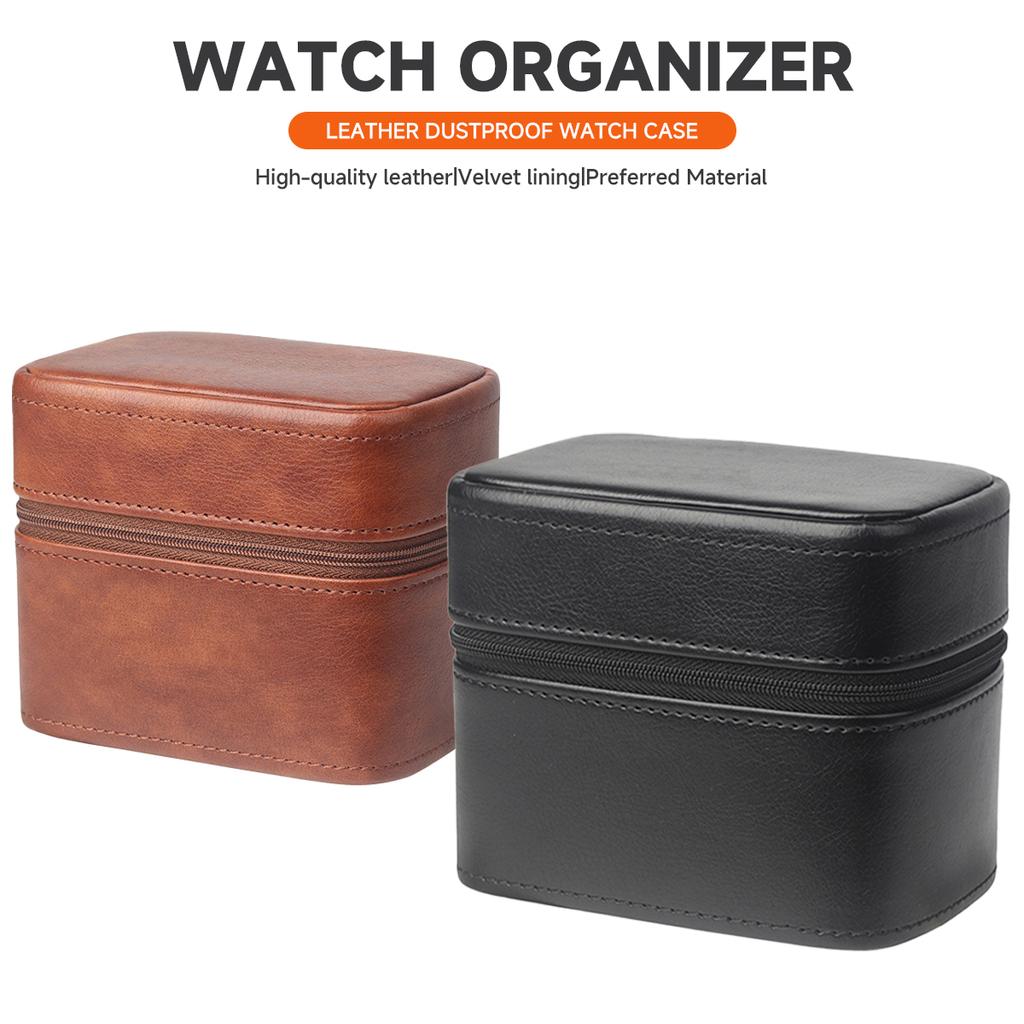Leather Watch Box Organizer Travel Storage Bag Luxury Retro Cowhide Dermis Package Case for Watch Portable Display