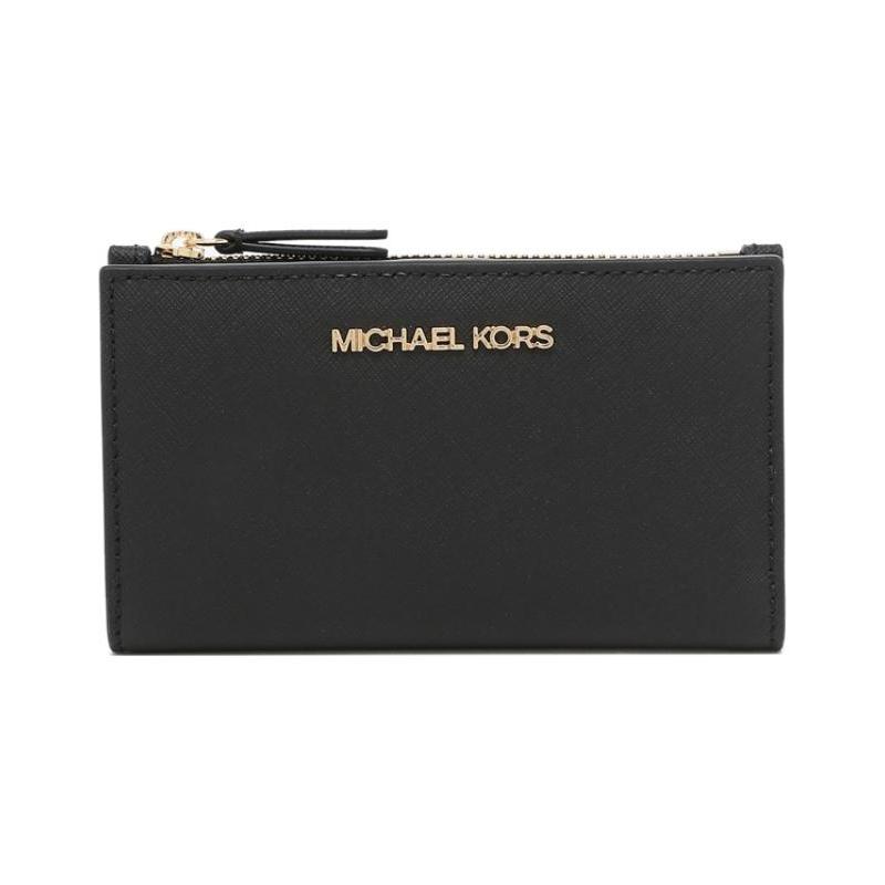 MICHAEL KORS Logo solid color PVC card holder women s black black чёрный