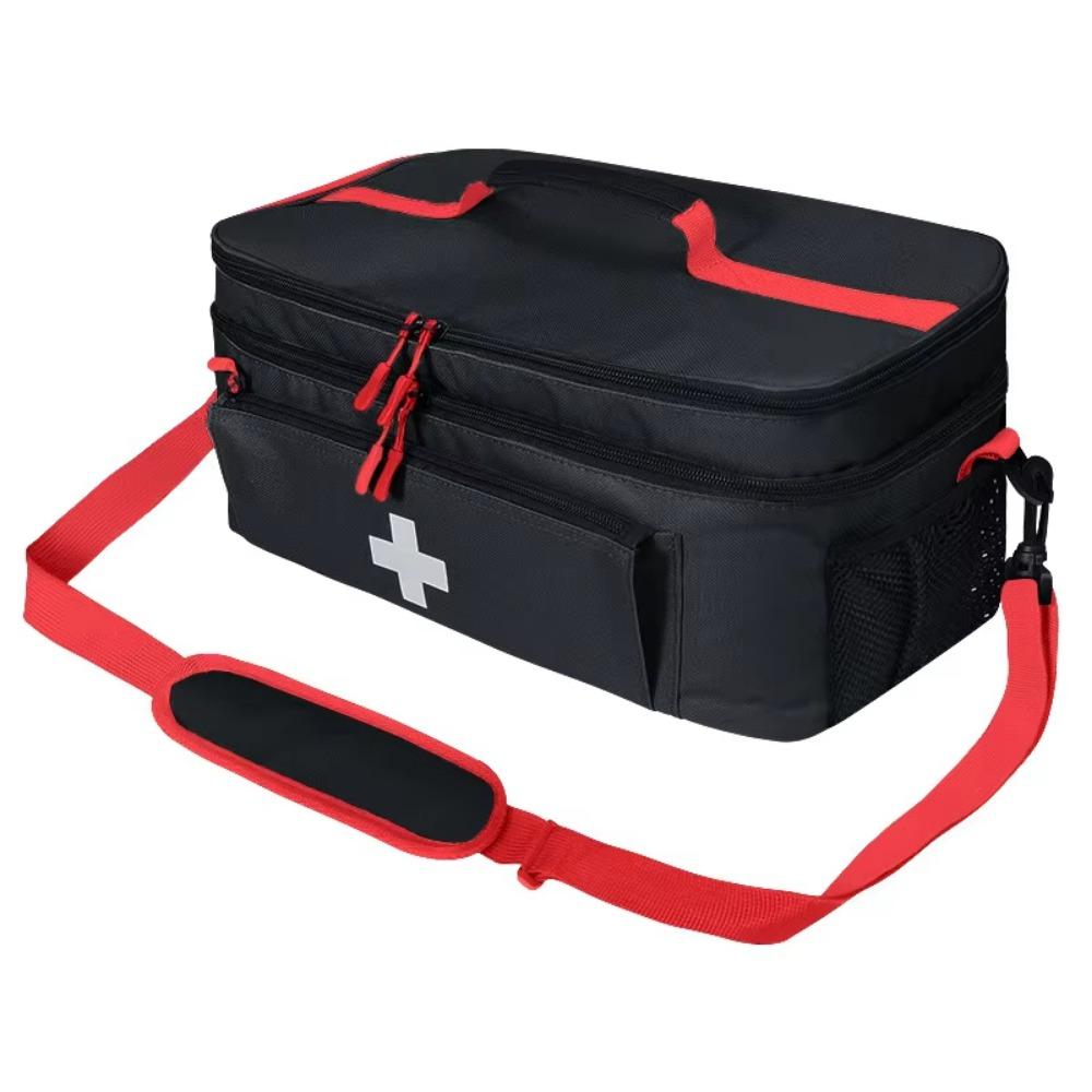 Multi-functional Portable Medicine Bag Double Zipper Travel Medication Case  Camping