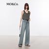 MO&Co. High-Waist Straight Wide-Leg Denim Jeans