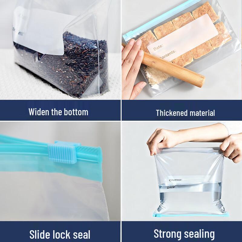 ZISIZ Slide-Lock Food Storage Bags