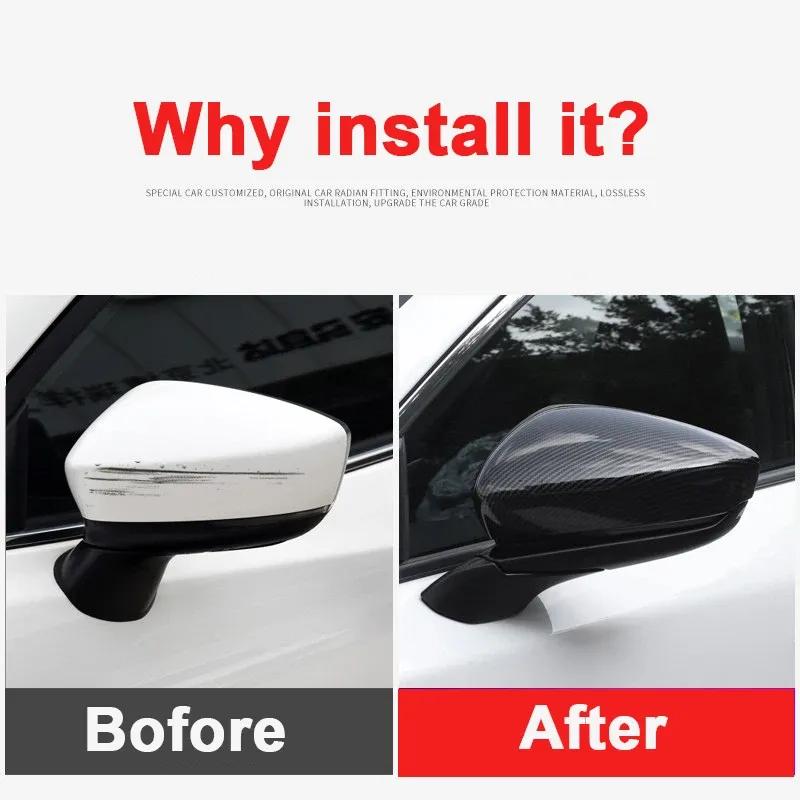 ABS Car Rearview Mirror Cover Side Wing Cap Shell Case Trims For Mazda 3 BP Axela      2024 2025 Accessories