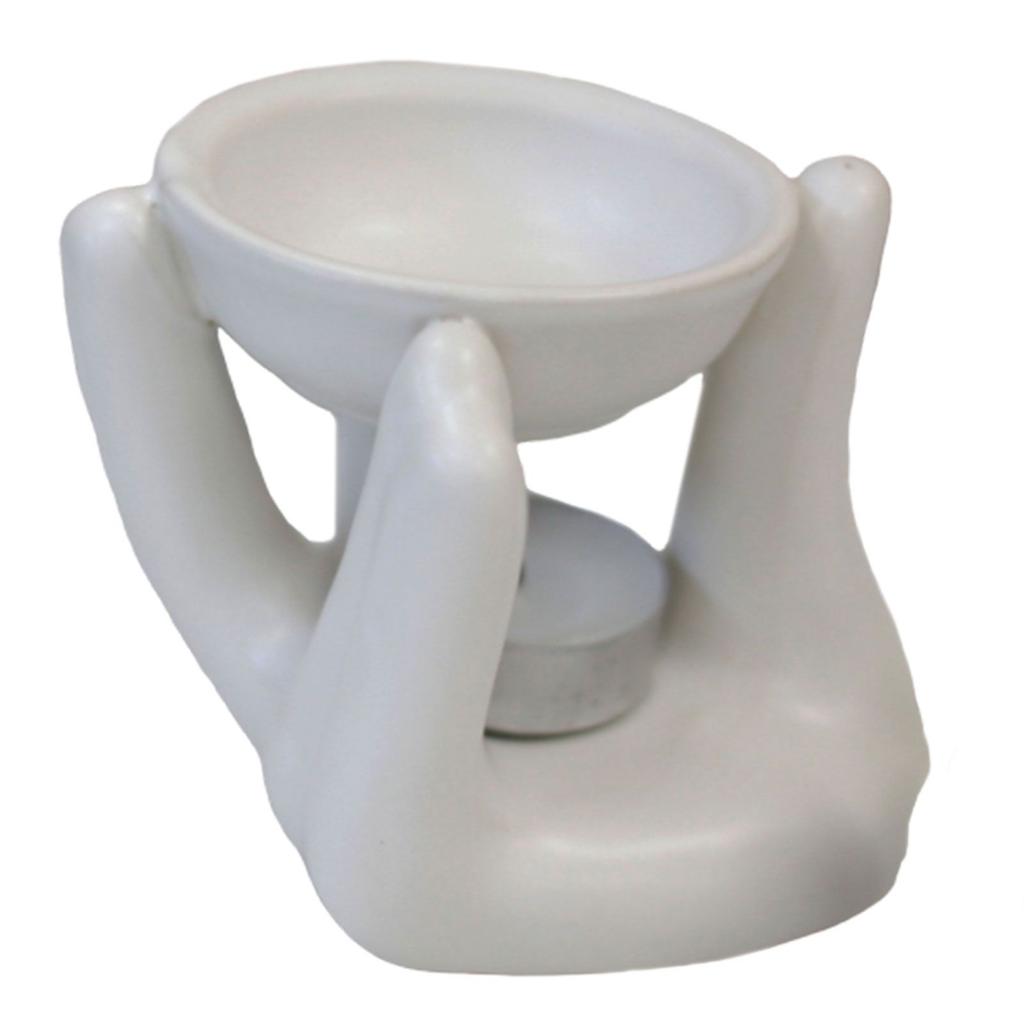 Oil Burner For Wax Melts, White Helping Hand