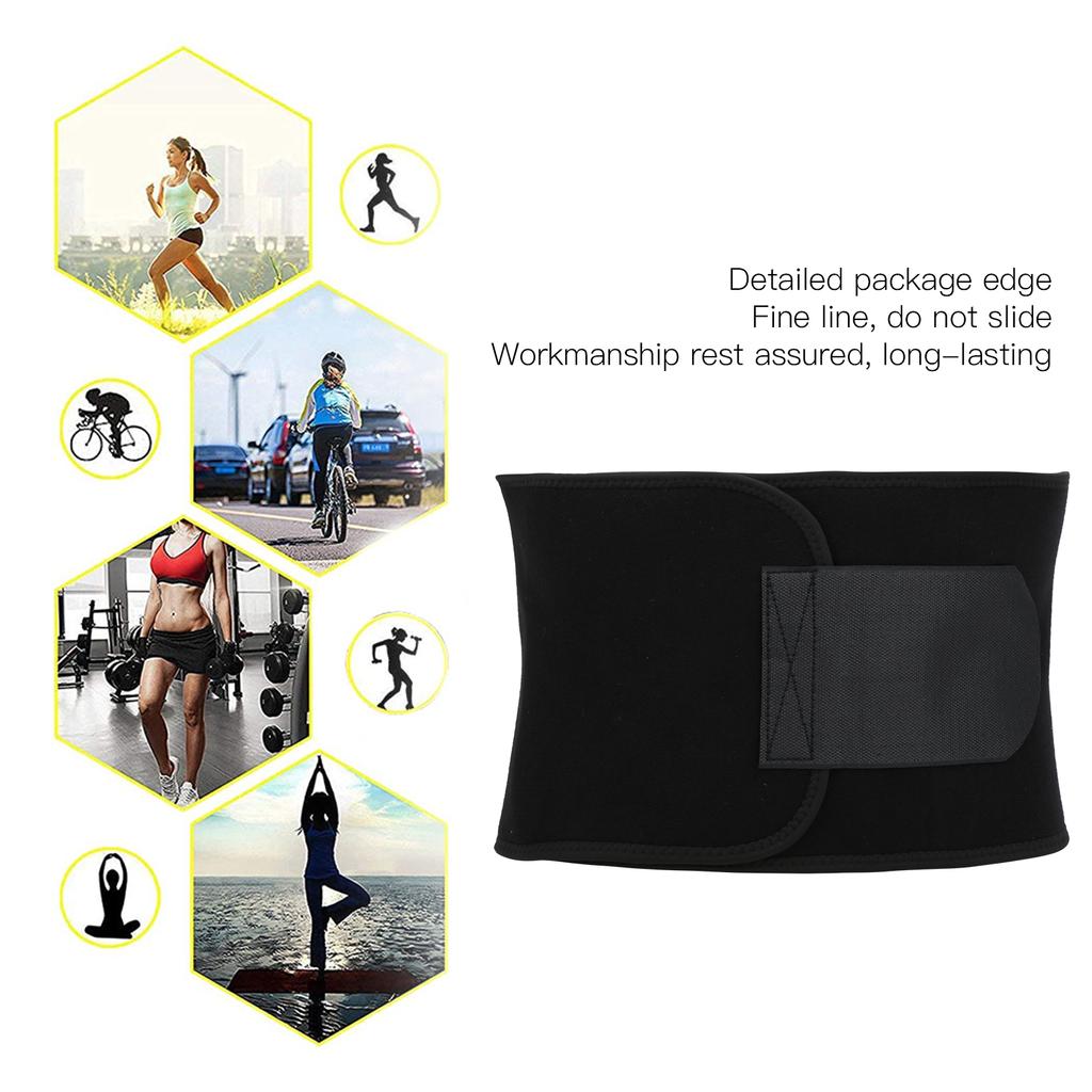 Elastic Waist Support Belt Nylon Lumbar Back Sweat Belt Breathable Waist Trainer Corrector