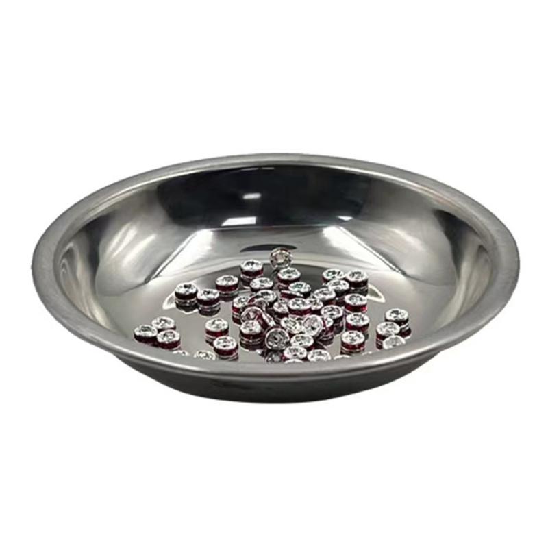 2Pieces Compact Stainless Steel Weighing Trays Dishes for Home and Kitchen Use for Precise Jewelry and Herb Measurements