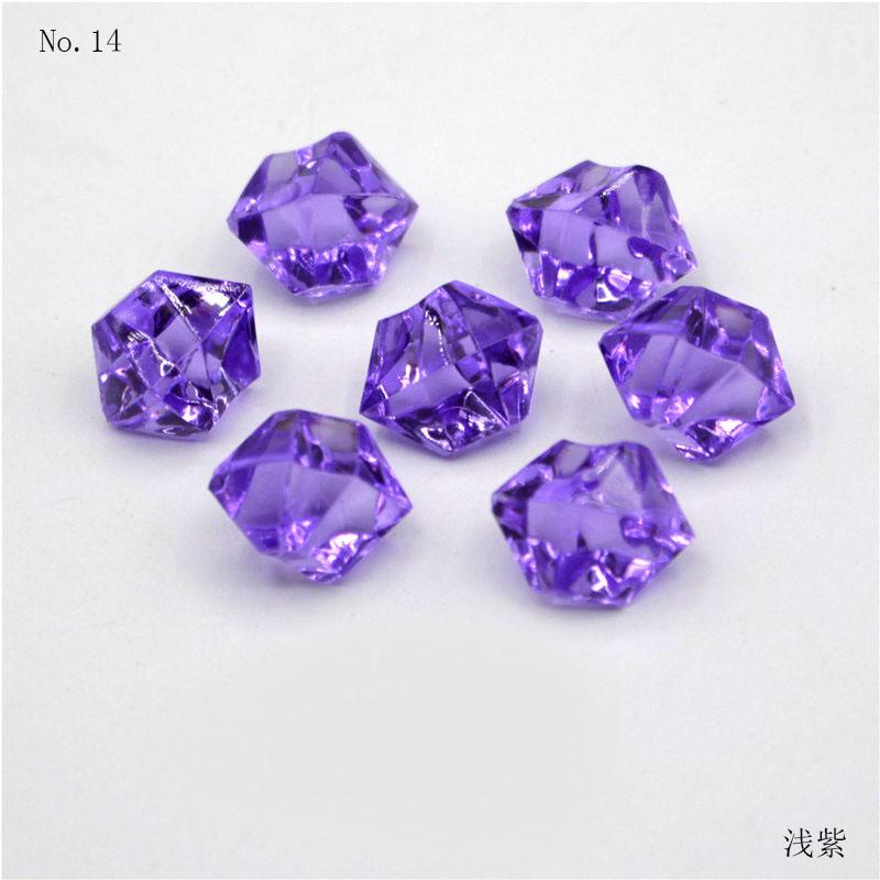 100Pcs 11*14mm Crushed Diamond Ice Crystal Clear Plastic Rocks Fake Diamonds Clear Acrylic Gems for Decor Photography Prop