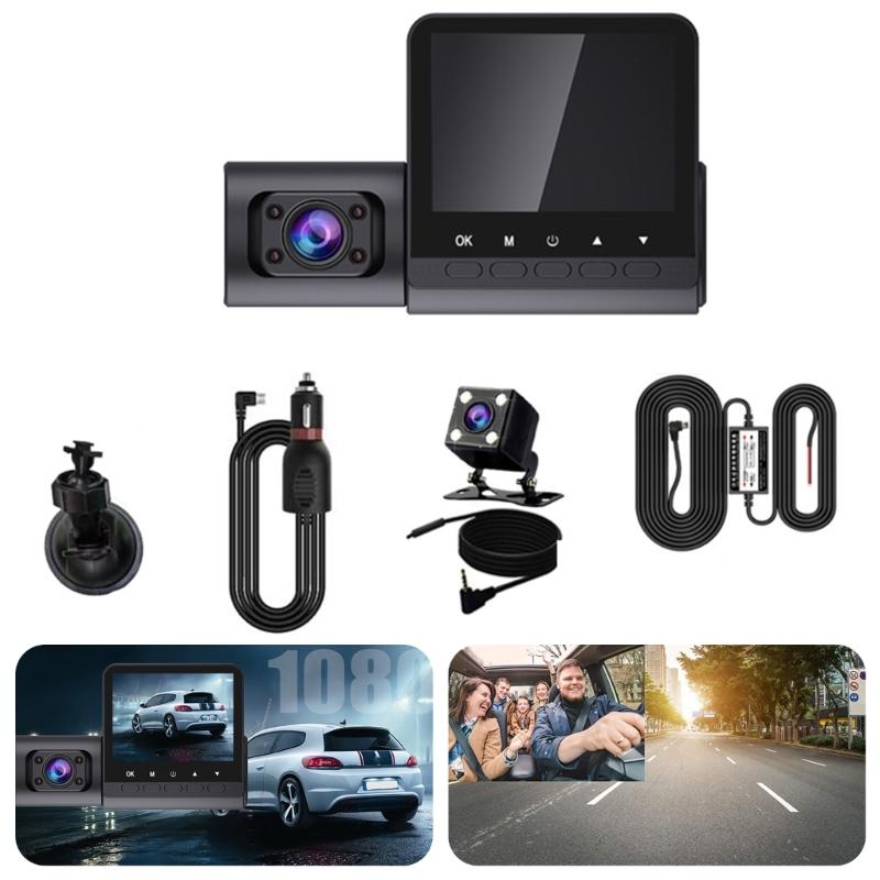 Mini DVR 3 Channel 2.4 Inches DashCam Car Full High-Definition Video Recorder Auto Registrator DashCam Camcorder Cameras