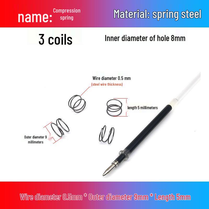 0.5mm Diameter Spring Steel Compression Spring for Precision Experiments and Miniature Helmet