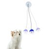1/3Pcs Suction Cup Bell Elastic Ball Cat Toys Colorful Plastic Sounding Bell 38mm Interactive Self-Entertainment Funny Cat Ball