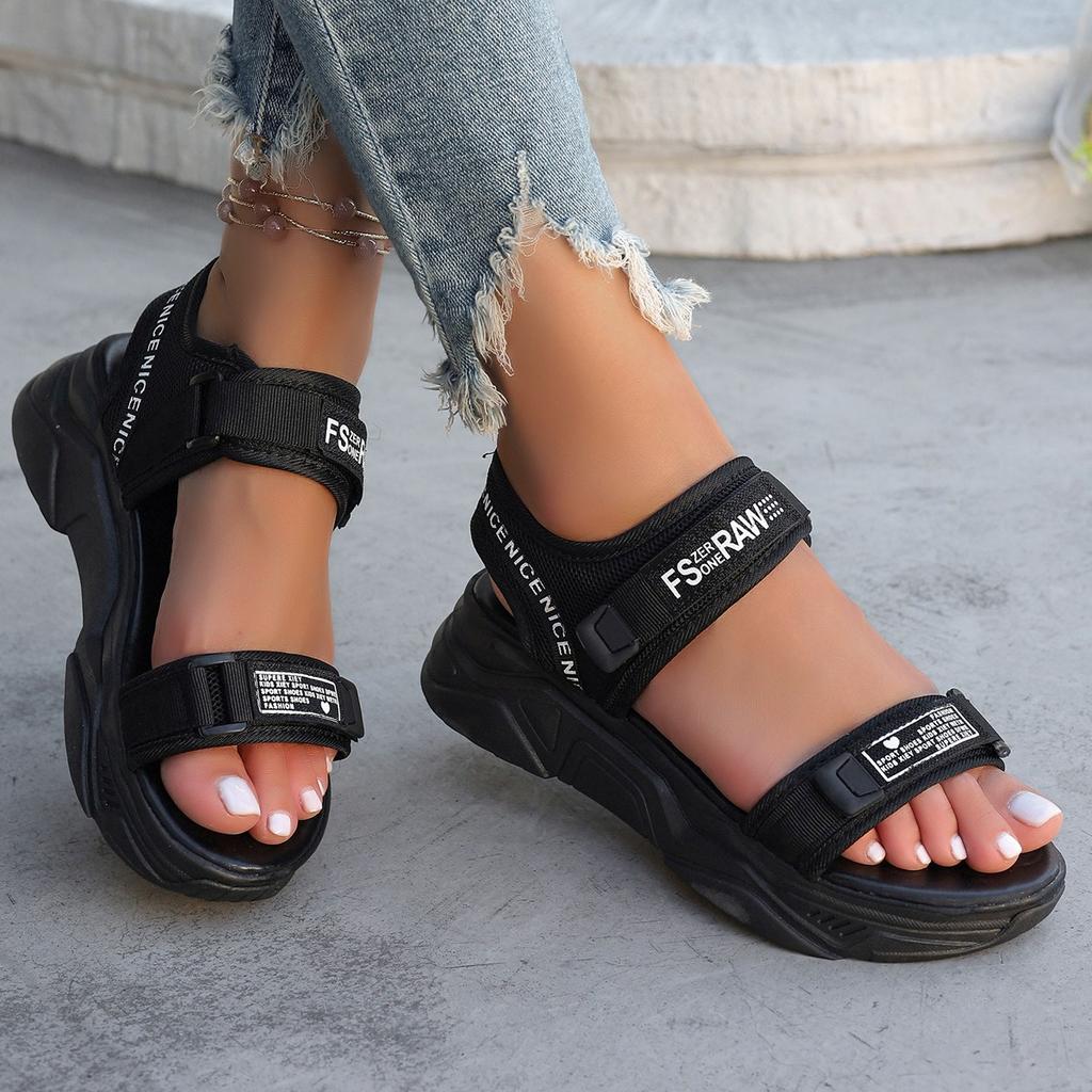 Fashion Beach Shoes Chaussure Femme Luxury Women Platform Sandals Summer Versatile Slope Heel Elevated Women Shoes Lightweight Sandals