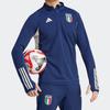 Adidas Italy Tiro 23 Football Training Series Slim Fit Half-Zip Vintage Sweatshirt Men Tops Blue HS9852