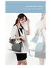 Trendy Women's Patchwork Canvas Tote and Crossbody Bag - Fashionable, Versatile, Color Block Design 2025.