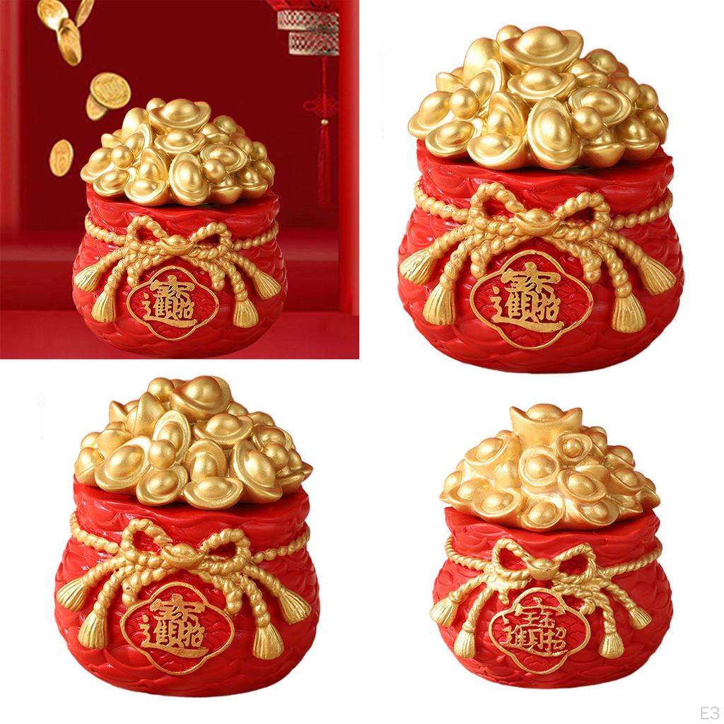 Glückstasche Dekoration für Chinesisches Jahr, Skulptur, Handgefertigte Tischdekoration,