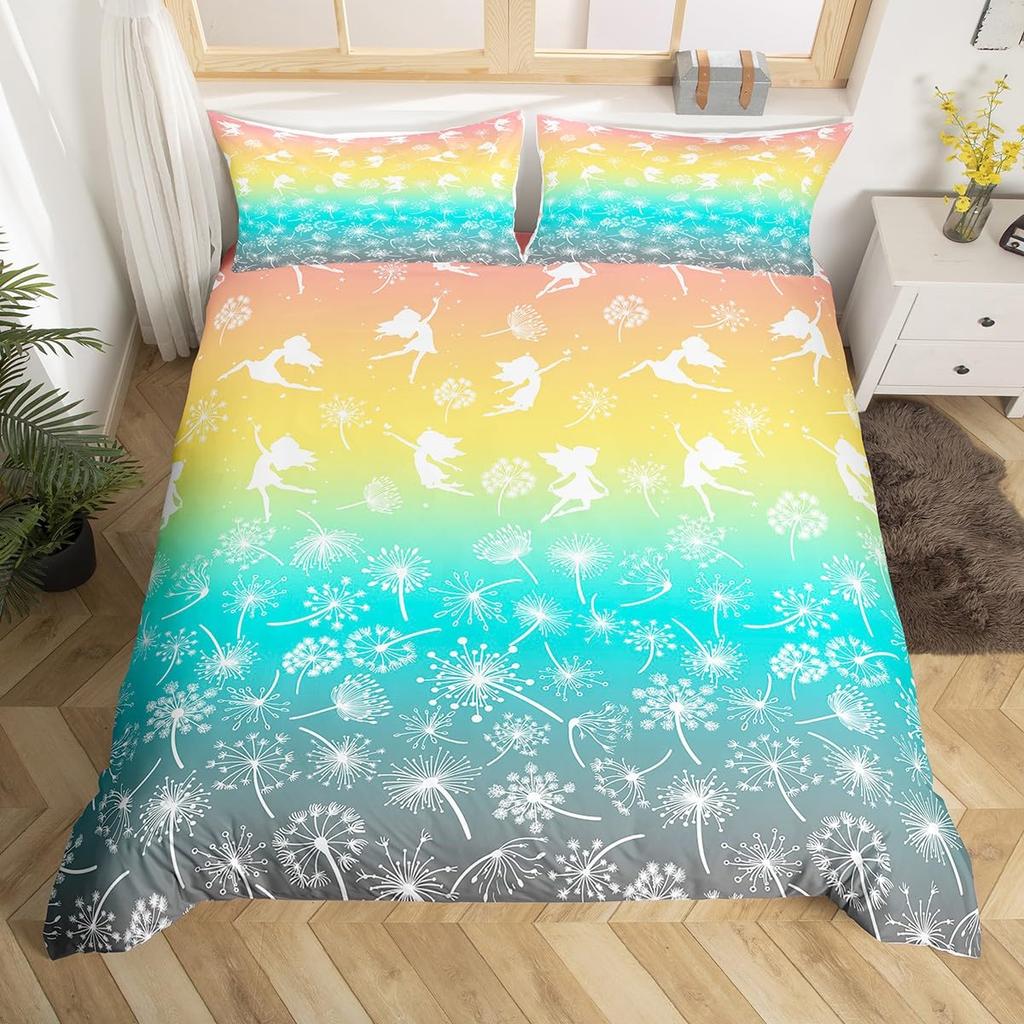 Comforter Dandelion Wild Daisy Botanical Bedding Set Cute Butterfly Comforter For Boys Girls Farmhouse