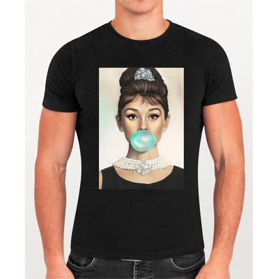Klassisches Britisches Schauspielerin T-Shirt, Kaugummi Porträt 100% Baumwolle Geschenk Tee Top