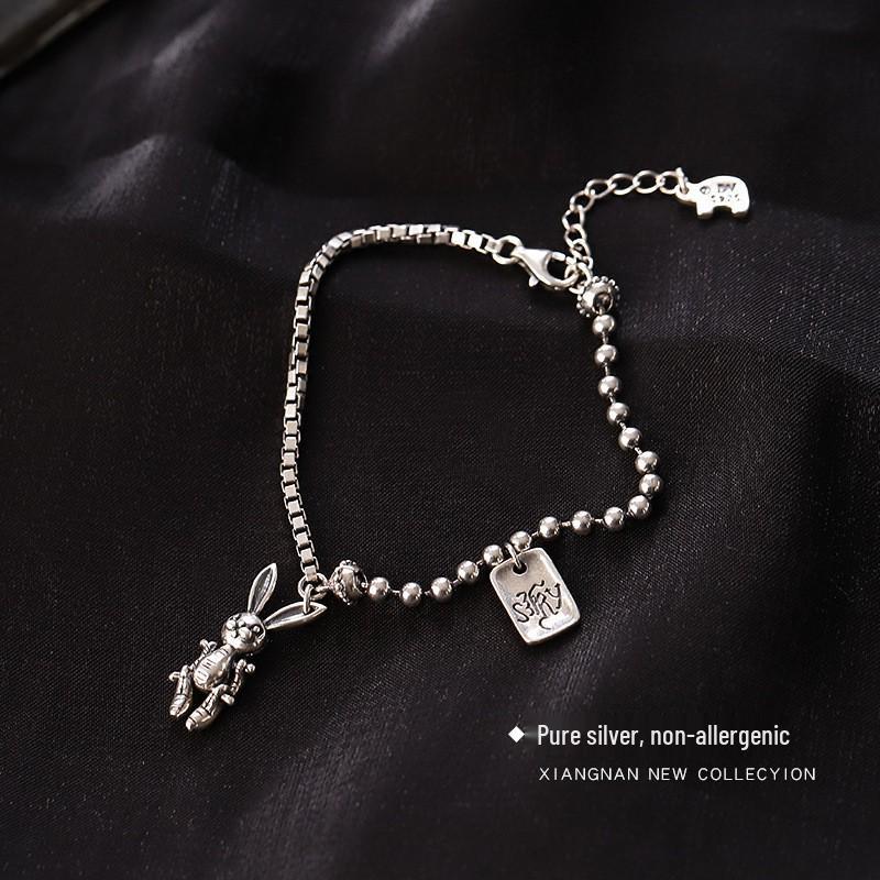 S925 Sterling Silver Korean Style Women's Bracelet - Perfect for Couples and Birthday Gifts