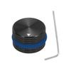 Uxcell Aluminum Potentiometer Knob Volume Audio Control Knob X 25mm Screw Type for with Black Blue Rubber Ring Wrench 1/4" (6mm) 15.5mm Guitar/Bass &