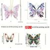 Farbenfroher Acryl Schmetterling Anhänger mit Kristallähnlichem Detail 2D Flaches Ornament für Auto Rückspiegel und Fensterdekoration