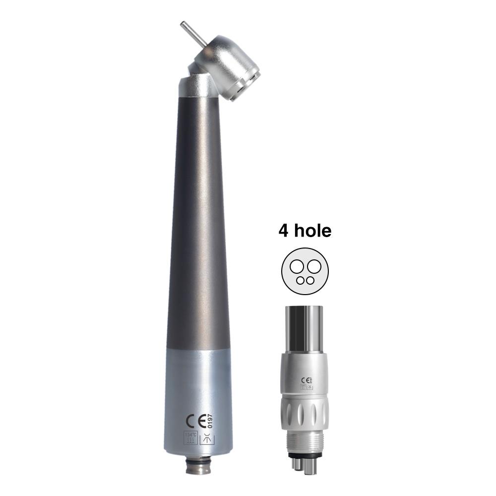 

45 Degree Dental High Speed Handpiece with Fiber Optic Air Turbine for Impacted Teeth Remove Compatible with N Coupling 4 hole чёрный